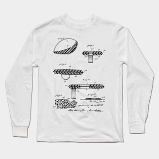 Foot Cushion Vintage Patent Hand Drawing Long Sleeve T-Shirt